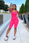 Before You Go Tank Biker Romper - Pink - KNOWSTYLE - EDGE - EDGEONLINESTORE