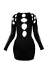 Alix Hallow Out Long Sleeve Cutout Mini Dress Dresses EDGE