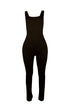 The Village Hem Slit Jumpsuit Rompers + Jumpsuits EDGE Small/Medium Black