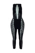 Valentina Hallow Out Sleeveless Jumpsuit Rompers + Jumpsuits EDGE One Black