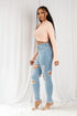 Muse Front And Back Distressed Skinny Jeans - Light Denim - KNOWSTYLE - EDGE - EDGEONLINESTORE