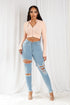 Muse Front And Back Distressed Skinny Jeans - Light Denim - KNOWSTYLE - EDGE - EDGEONLINESTORE