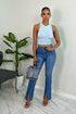 Ah Yah So Nice High Waist Front Split Straight Jeans - Medium Wash - KNOWSTYLE - EDGE - EDGEONLINESTORE
