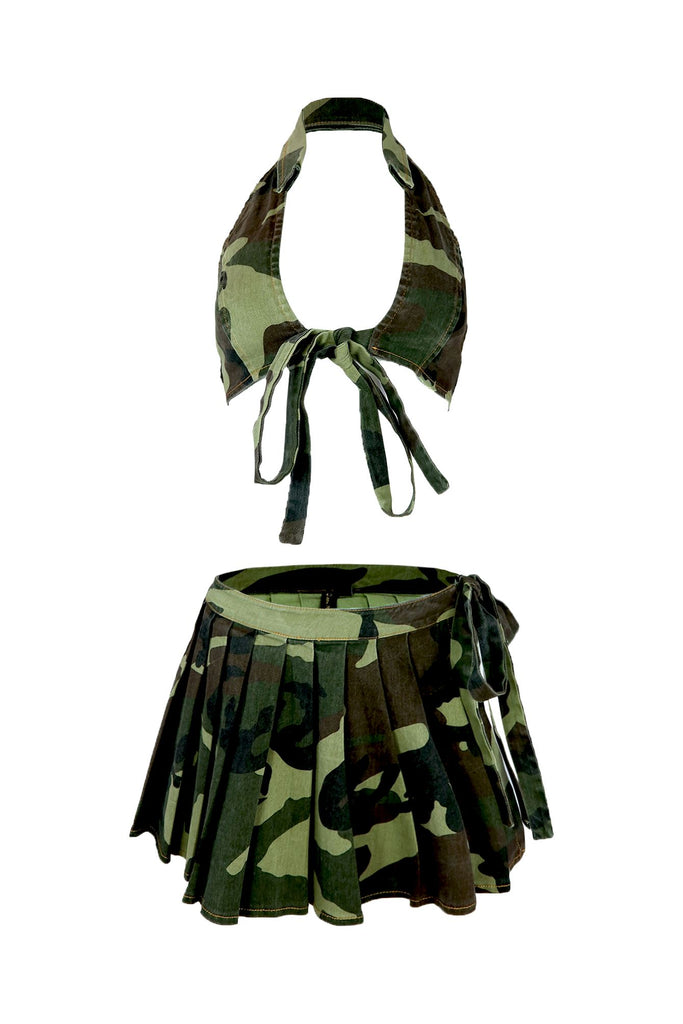 On Sight Halter Top & Mini Skirt SET matching sets EDGE 