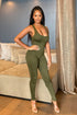 Together Tank Cross Back Jumpsuit - Olive - KNOWSTYLE - EDGE - EDGEONLINESTORE