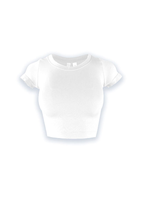 Soft Basic Smooth Cropped Tee Crop Top EDGE