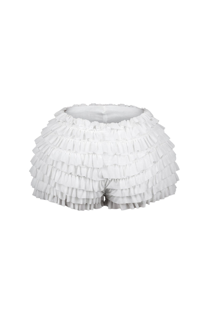 Maven Mesh Ruffle Micro Shorts