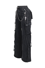 Kylan Metal Trim Baggy Jeans