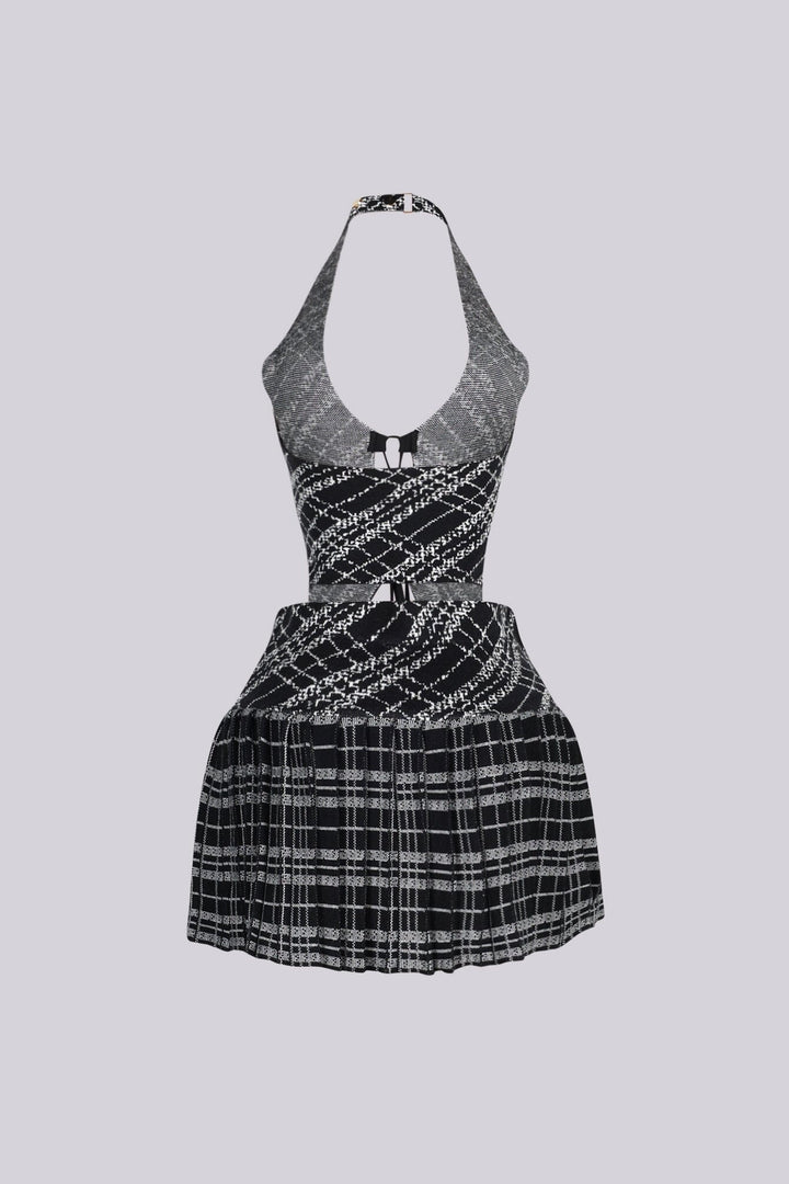 Charlotte Knit Halter Top &amp; Mini Skirt SET
