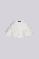 Andrea Woven Ruffle Mini Skirt