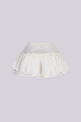 Andrea Woven Ruffle Mini Skirt