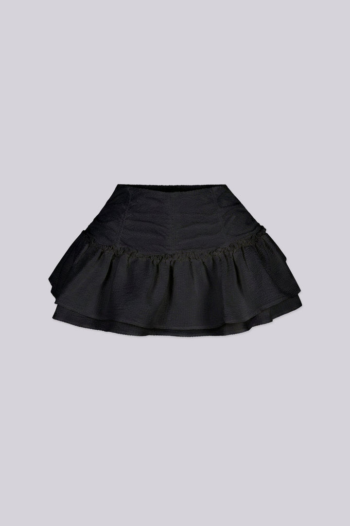 Andrea Woven Ruffle Mini Skirt
