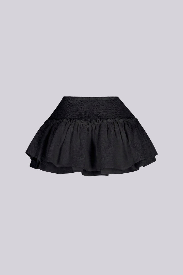 Andrea Woven Ruffle Mini Skirt
