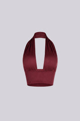 Catch Cowl Neck Crop Top