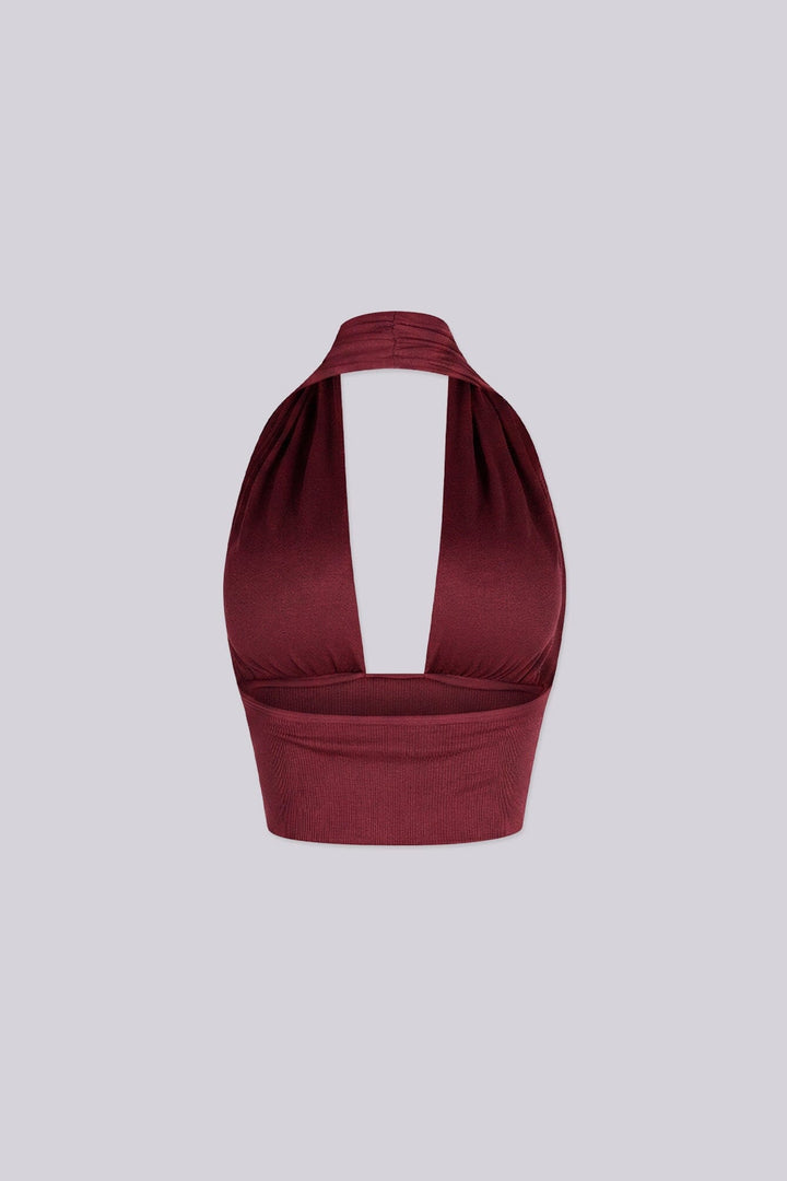 Catch Cowl Neck Crop Top