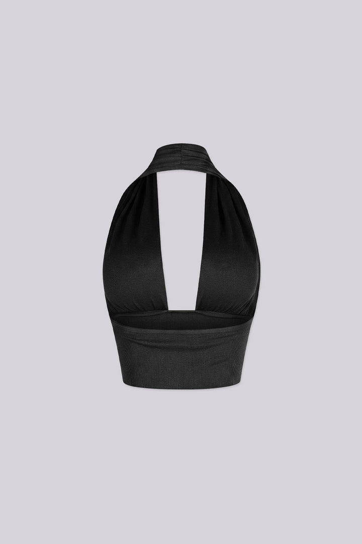 Catch Cowl Neck Crop Top