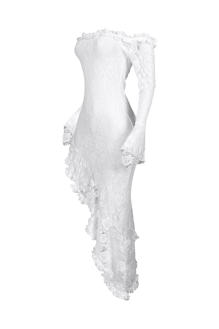 Serenity Lace Off Shoulder Maxi Dress