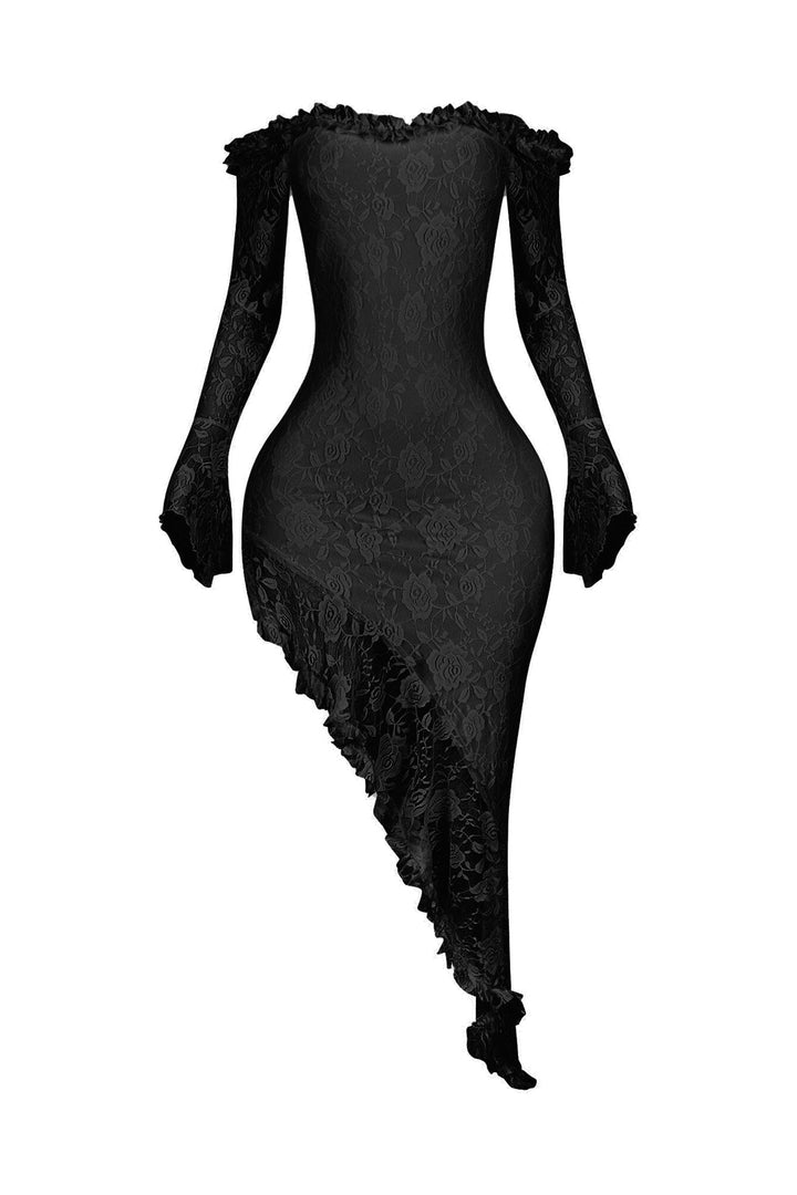 Serenity Lace Off Shoulder Maxi Dress