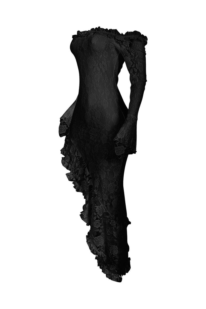 Serenity Lace Off Shoulder Maxi Dress