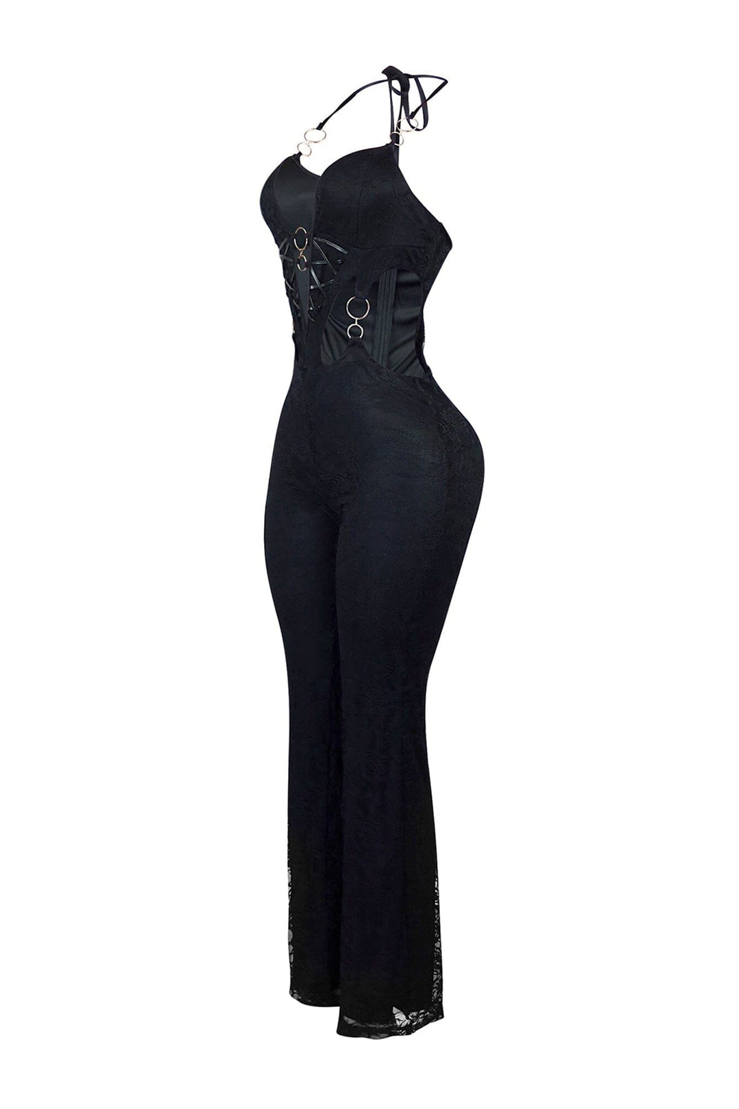 Darla Lace Halter Cut Out Jumpsuit