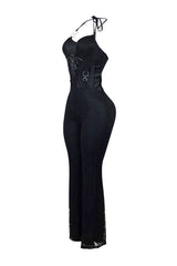 Darla Lace Halter Cut Out Jumpsuit