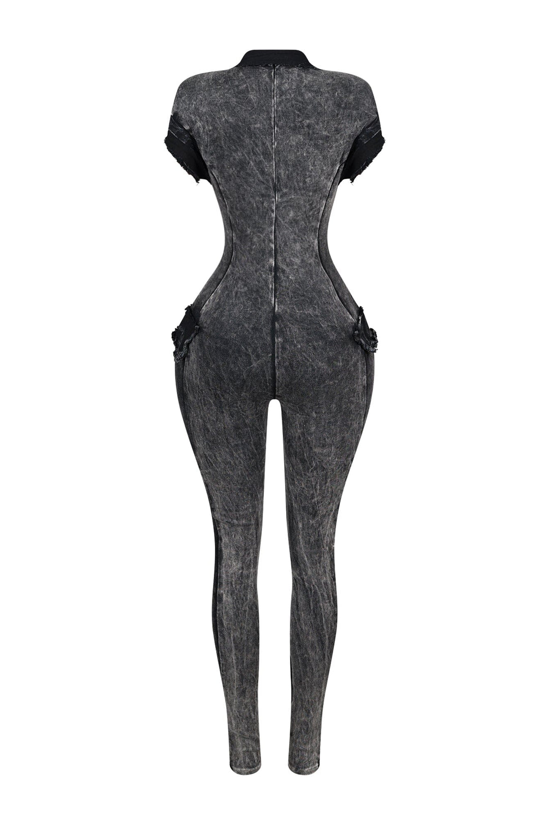 Cady Mineral Washed Frayed Jumpsuit