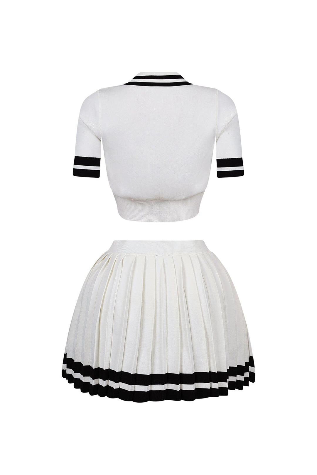 Martina Tennis Collared Knit Top &amp; Skirt SET