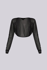 Luna Rhinestone Mesh Bolero Top