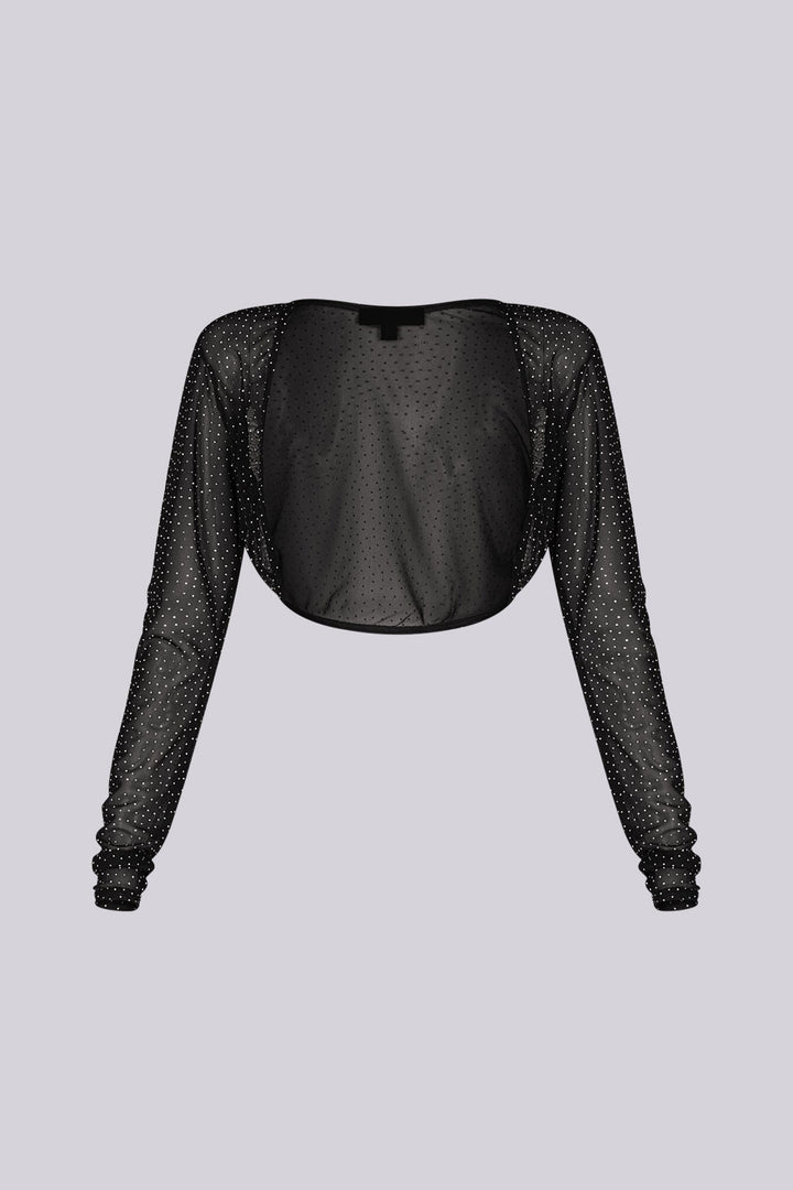 Luna Rhinestone Mesh Bolero Top