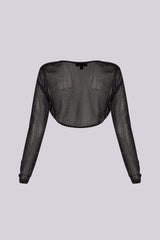 Luna Rhinestone Mesh Bolero Top