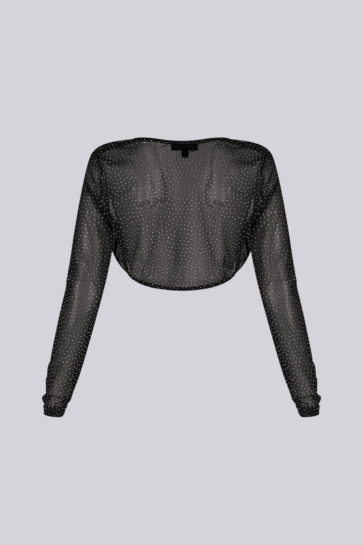 Luna Rhinestone Mesh Bolero Top