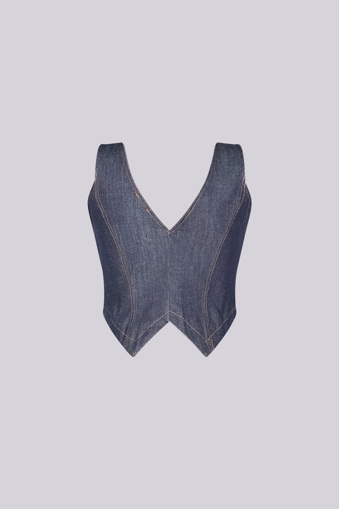 Cyra Indigo Denim Vest Top