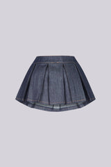 Cyra Indigo Denim Mini Skirt
