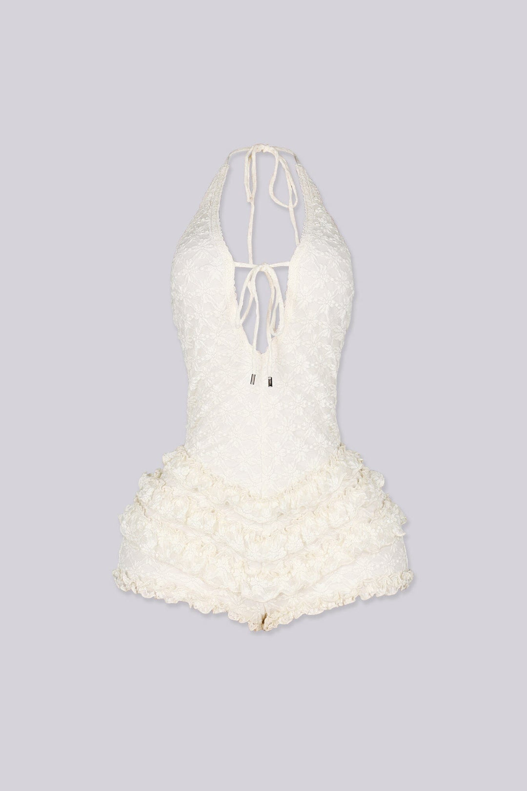 Eden Floral Ruffle Halter Romper