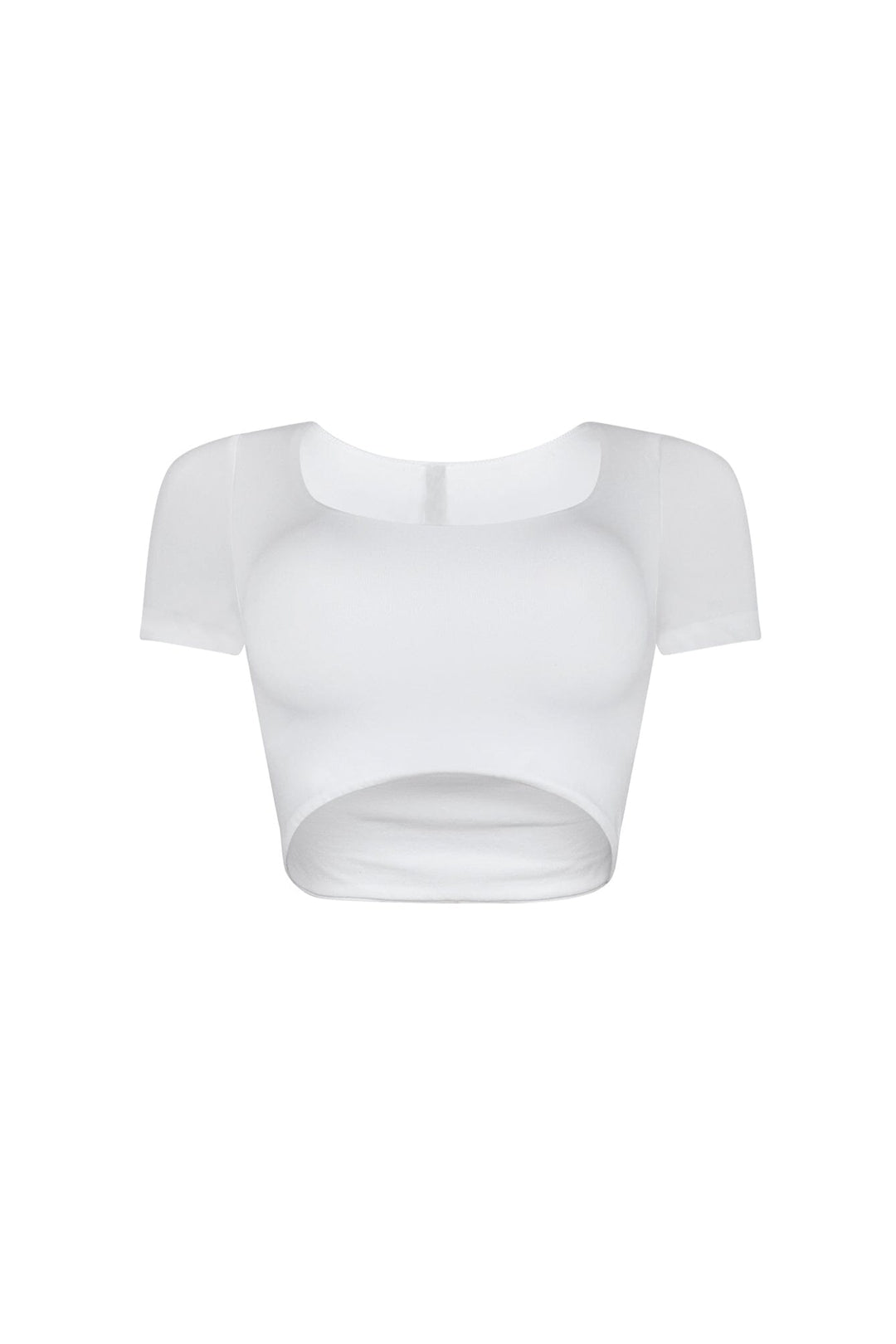 Amina Short Sleeve Double Layered Crop Top