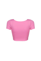 Amina Short Sleeve Double Layered Crop Top