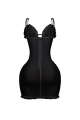 Elizabeth Mesh Tank Cutout Ruffle Mini Dress