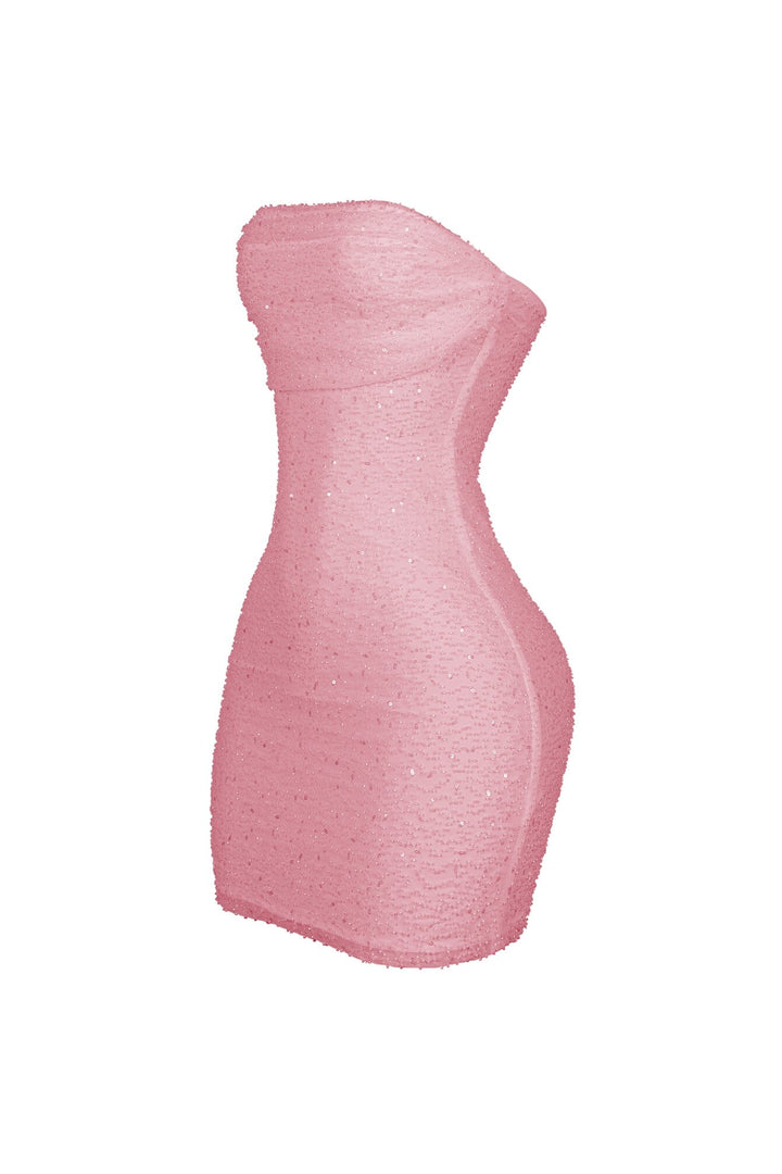 Greer Mesh Beaded Mini Dress