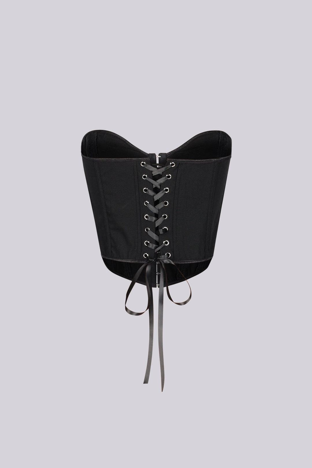 Modern Black Lace Up Corset Top