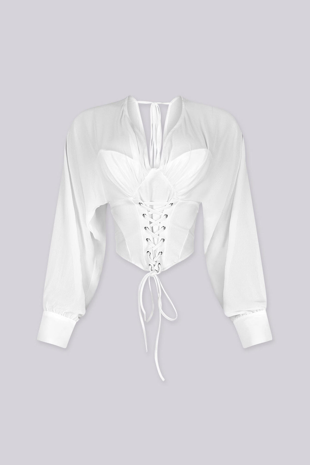 Tie Me Up Sheer Long Sleeve Top