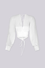 Tie Me Up Sheer Long Sleeve Top