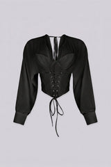 Tie Me Up Sheer Long Sleeve Top