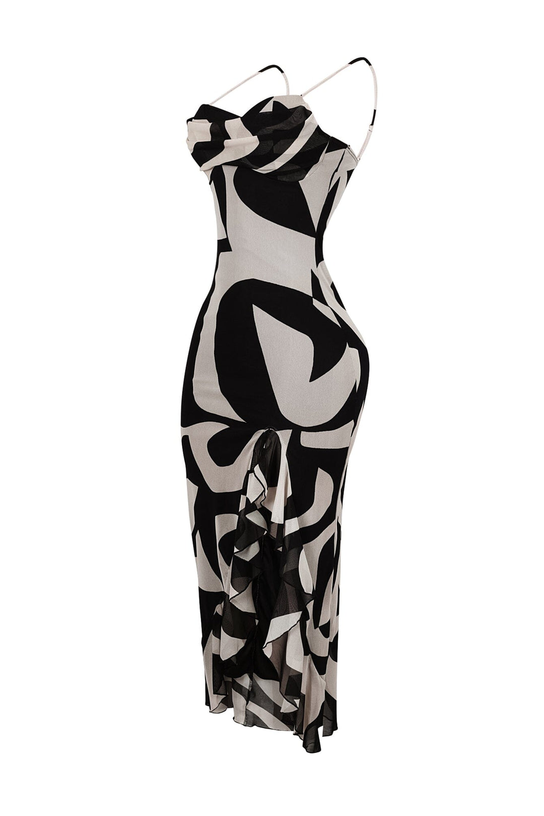 Jayden Mesh Print Padded Bustier Dress