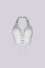 Raven Lace Up Halter Top
