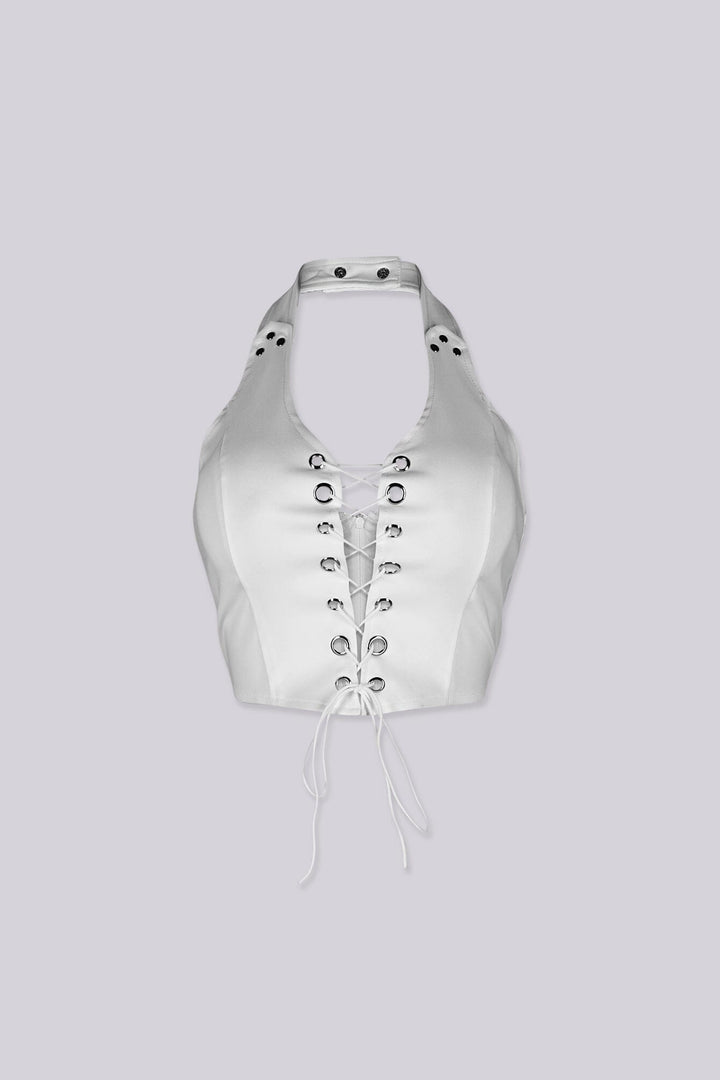 Raven Lace Up Halter Top