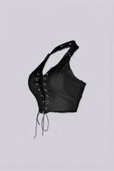 Raven Lace Up Halter Top