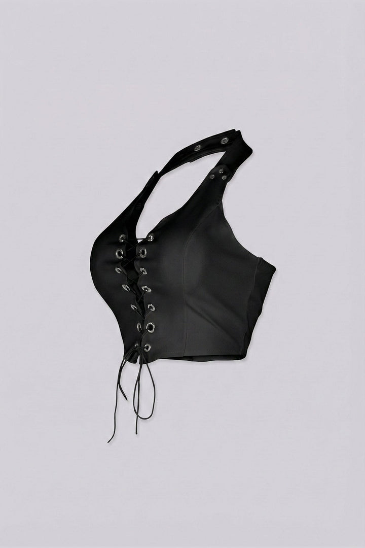 Raven Lace Up Halter Top