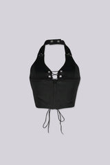 Raven Lace Up Halter Top