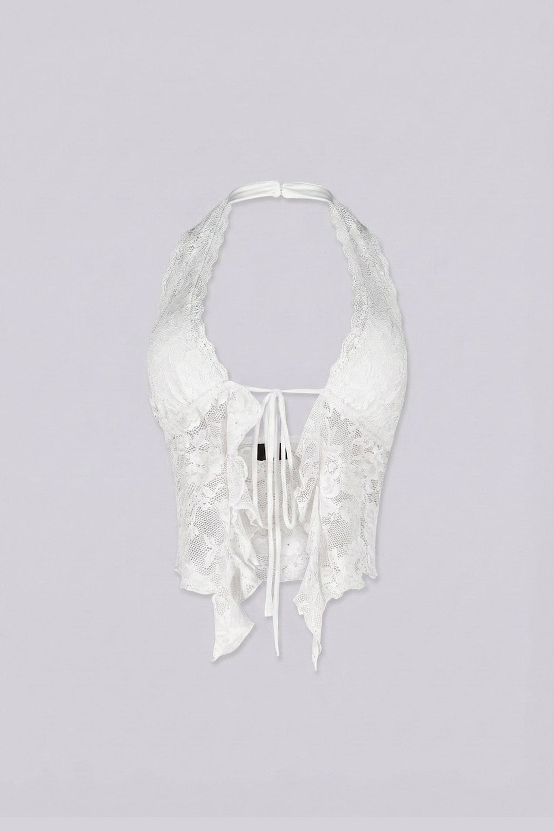 Flora Floral Lace Halter Crop Top