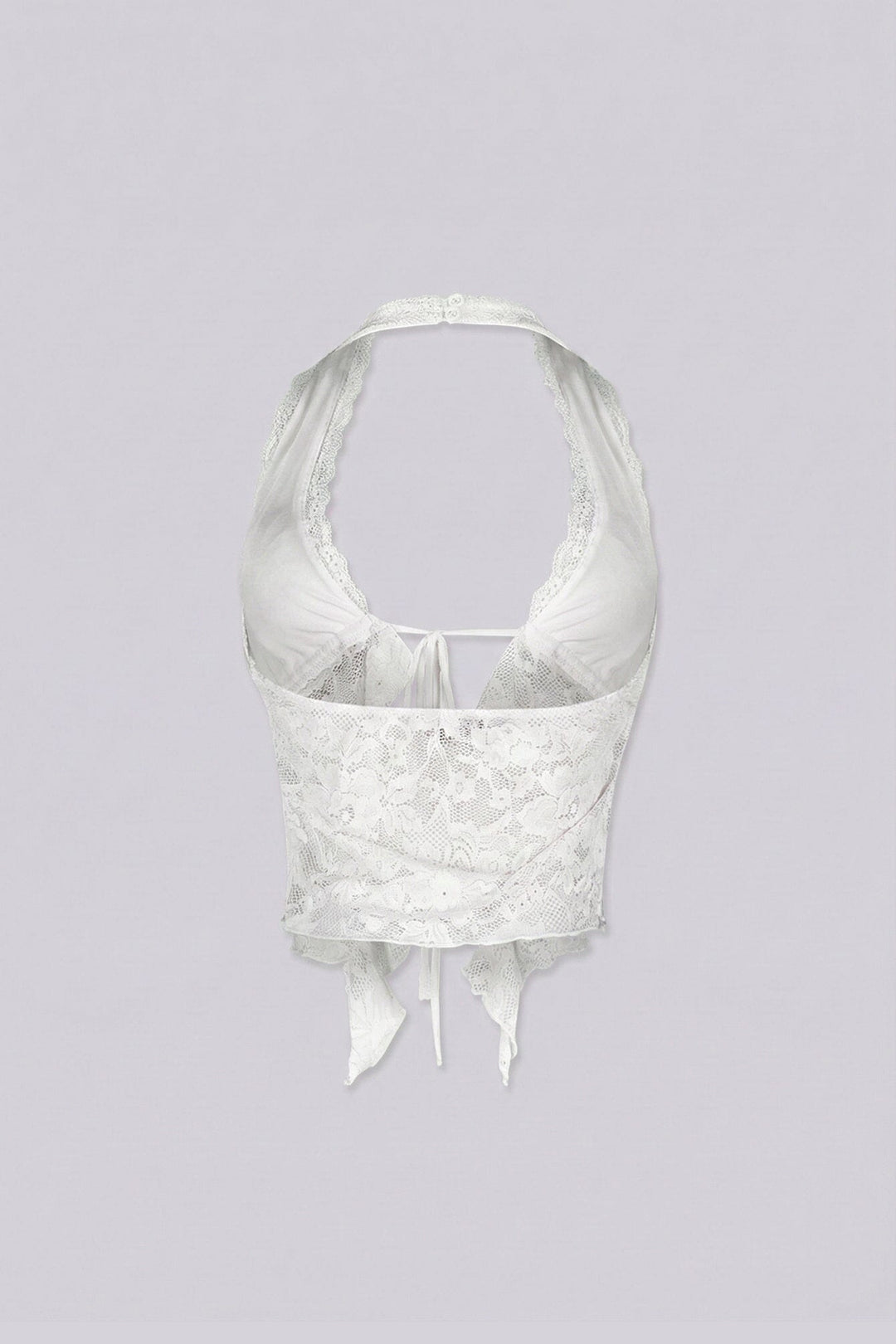 Flora Floral Lace Halter Crop Top